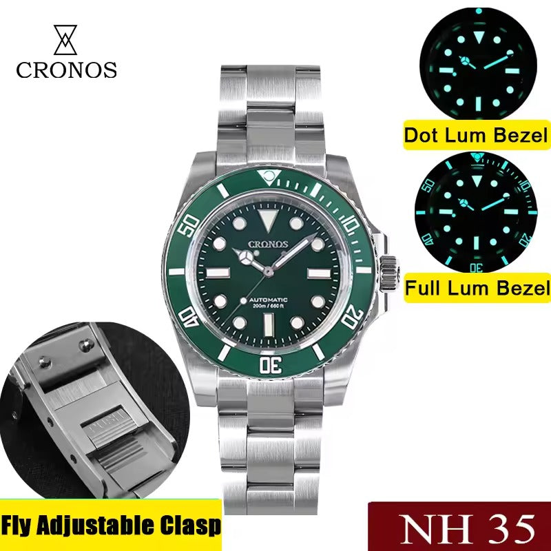 Cronos No Date NH35 Sub Diver Watch L6015