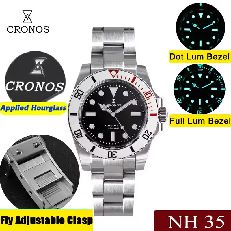 Cronos No Date NH35 Sub Diver Watch L6015