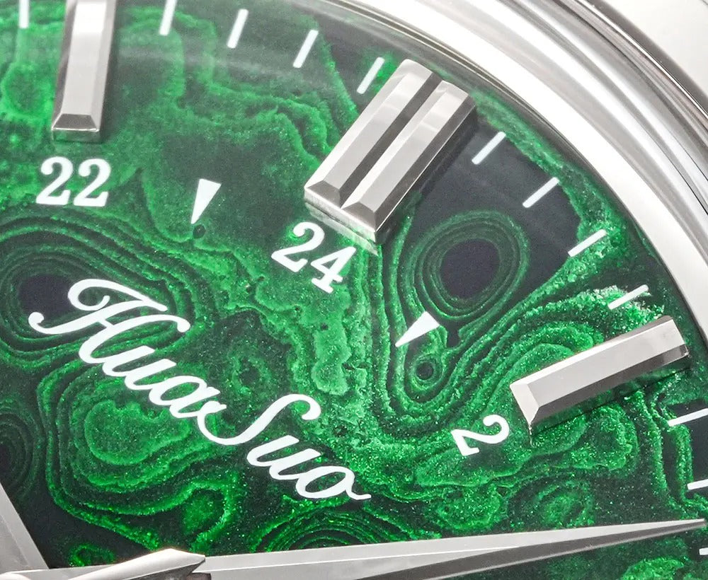HUASUO 39mm Luxury Handmade Lacquer Dial GMT Men's Watch