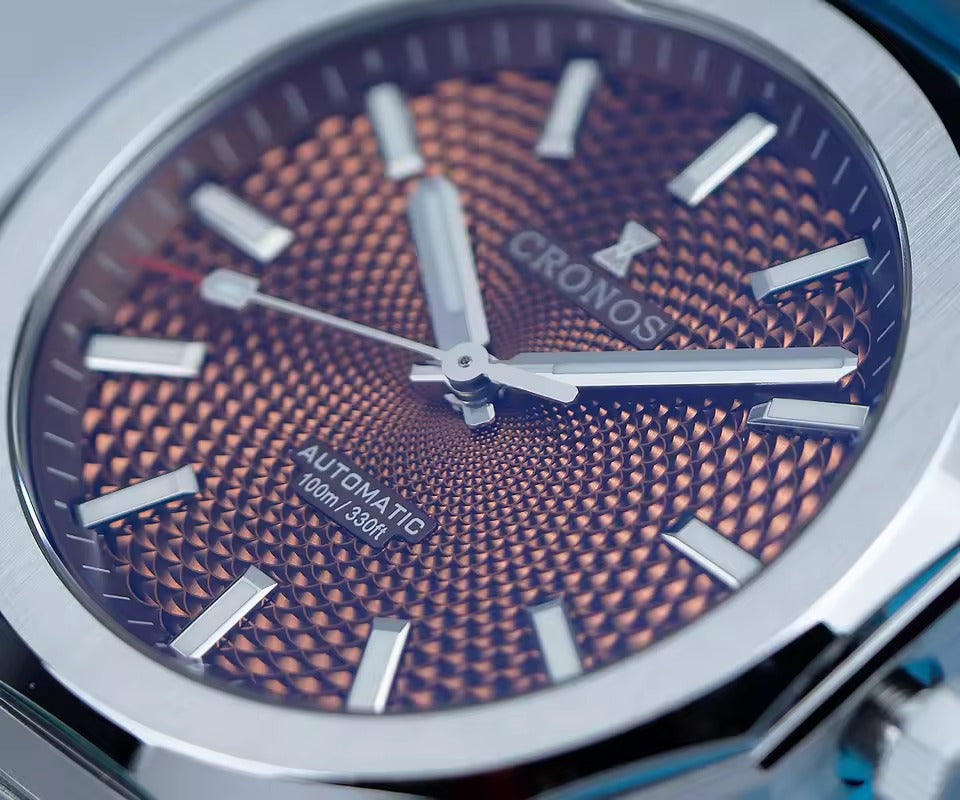 Cronos 2025 Rhombus / Perlage Dial Limited 39mm See-through Caseback L6028 V3