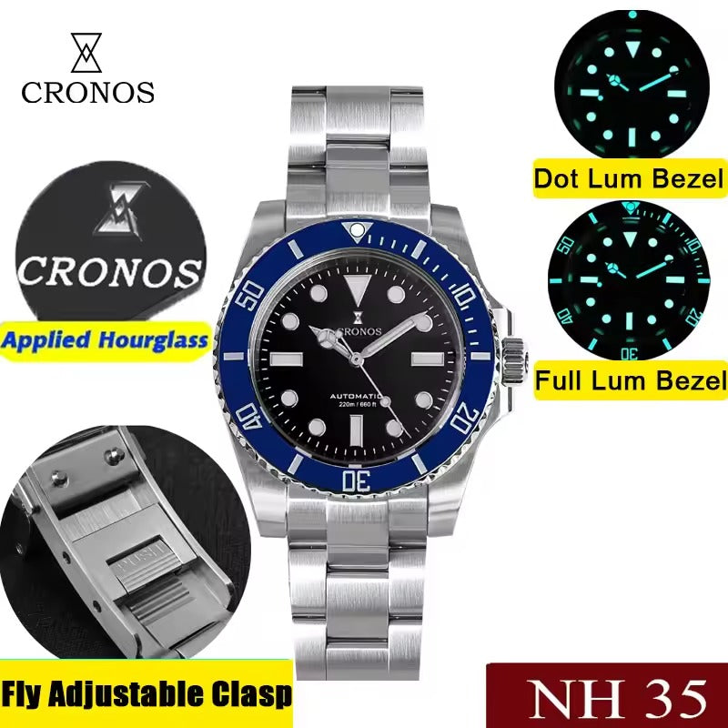 Cronos No Date NH35 Sub Diver Watch L6015
