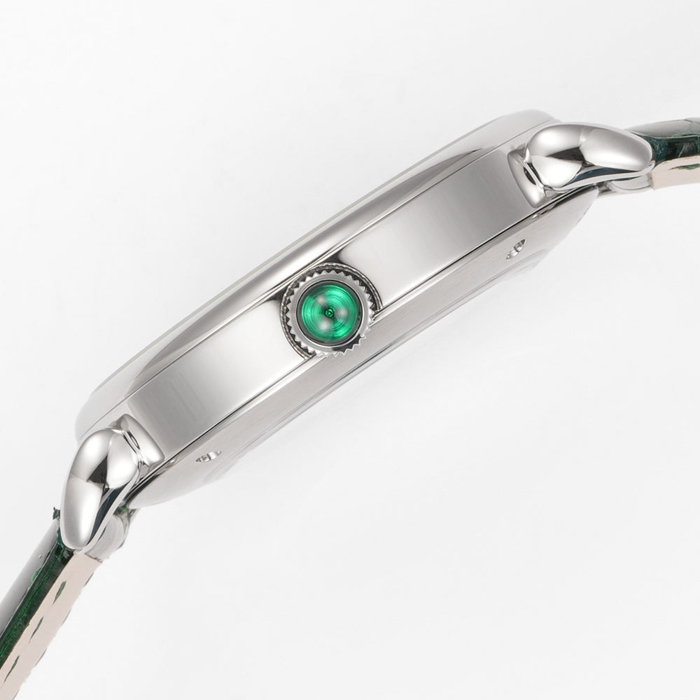 HUASUO 41mm ETA2892 Retro Jade Or Malachit Dial Mens Watches