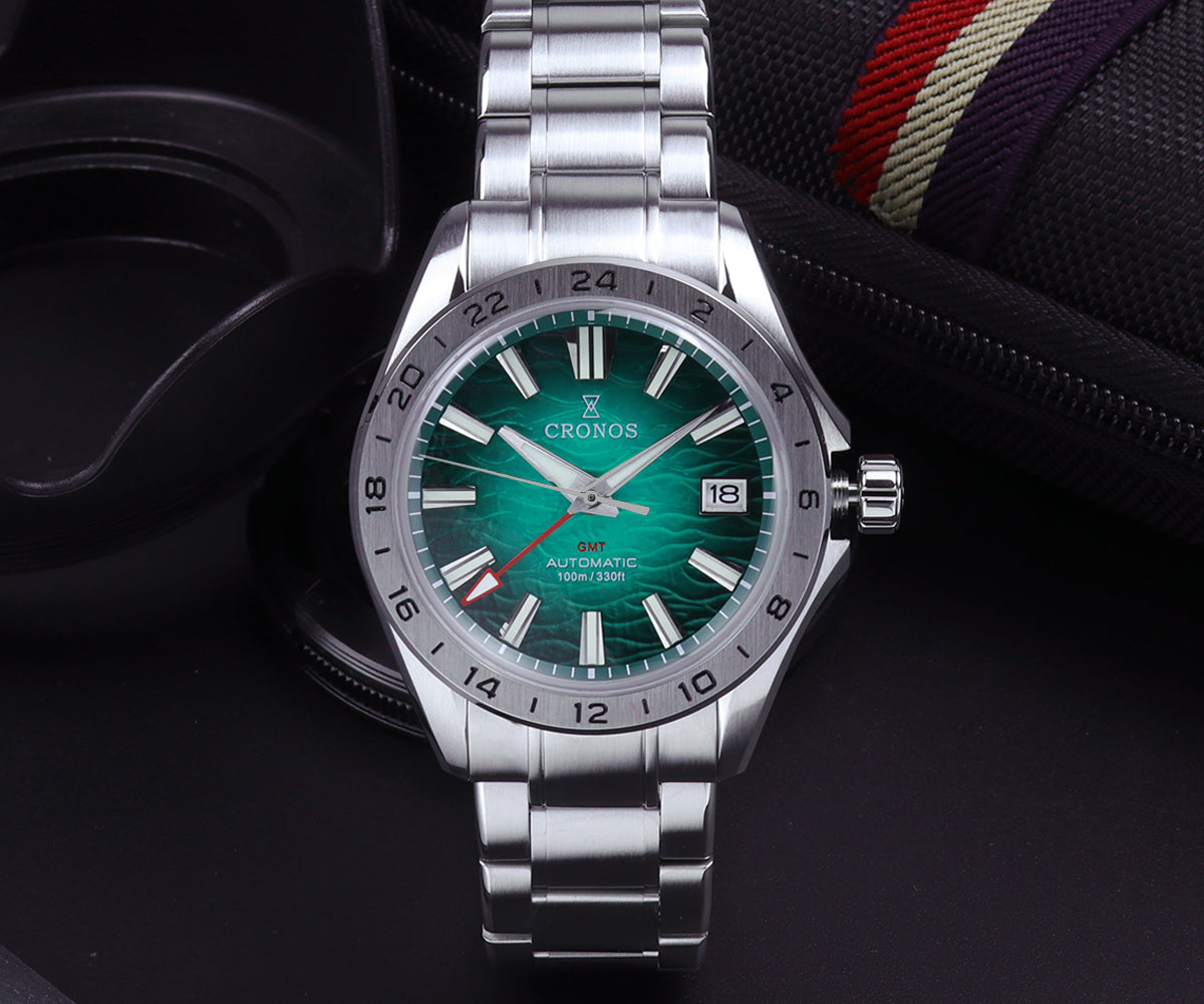 Cronos 39mm GS GMT NH34 Mechanical Men Watch L6029