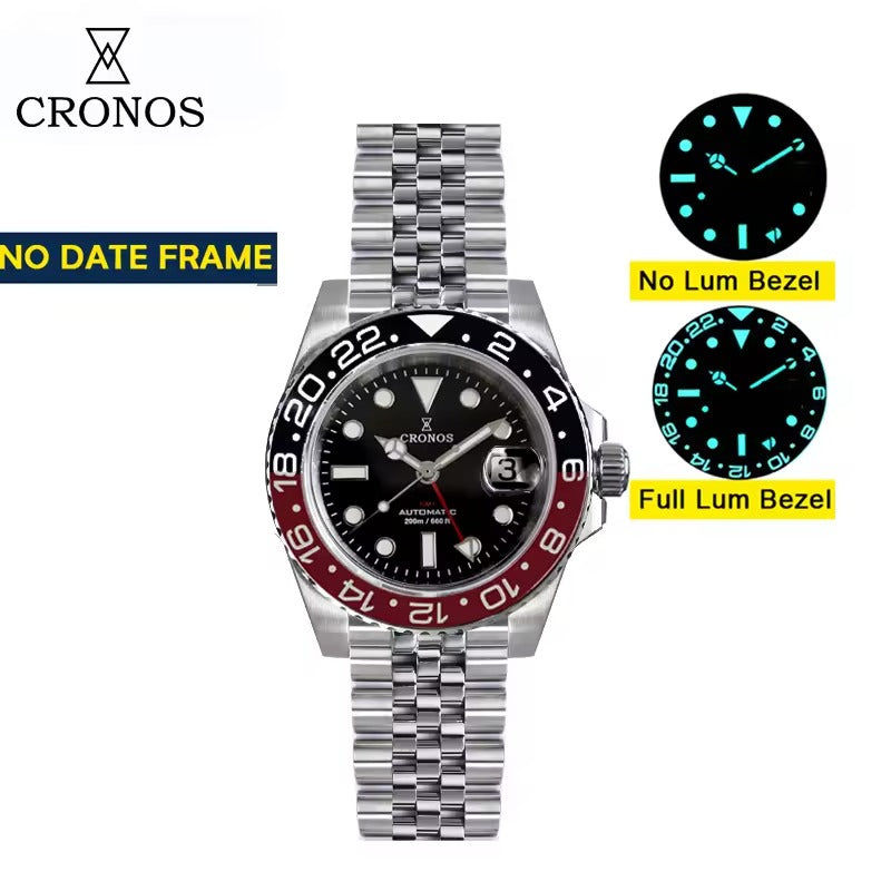 ★★US Warehouse★★Cronos NH34 GMT Automatic Men Watch L6020M
