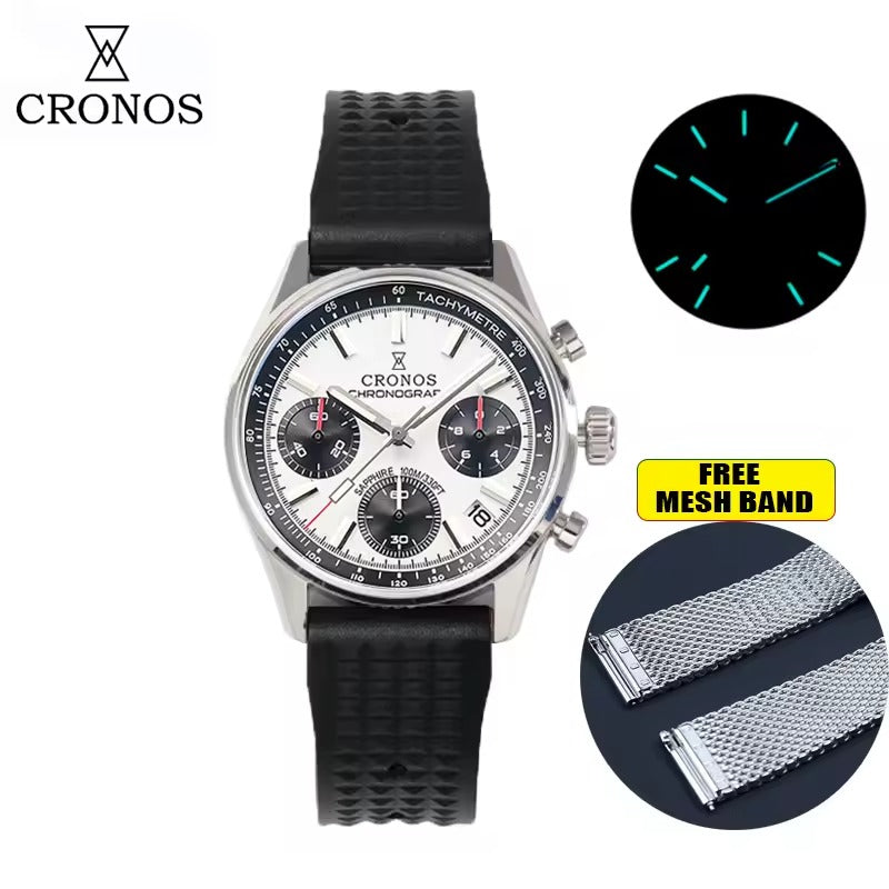 Cronos 38.5mm Chronograph Quartz Men Watch L6035