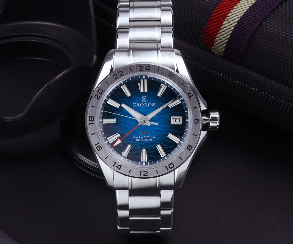 Cronos 39mm GS GMT NH34 Mechanical Men Watch L6029