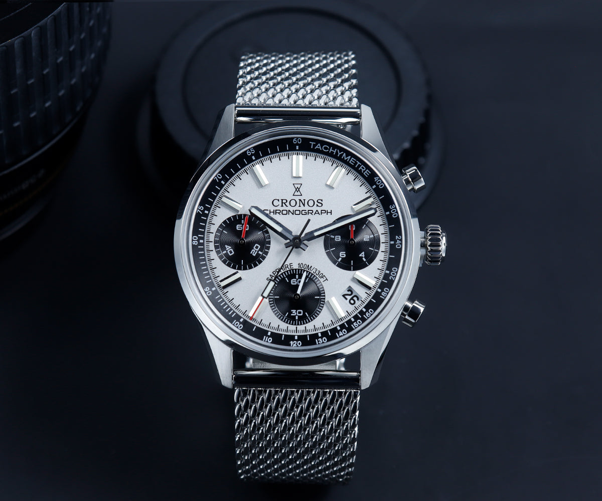 Cronos 38.5mm Chronograph Quartz Men Watch L6035