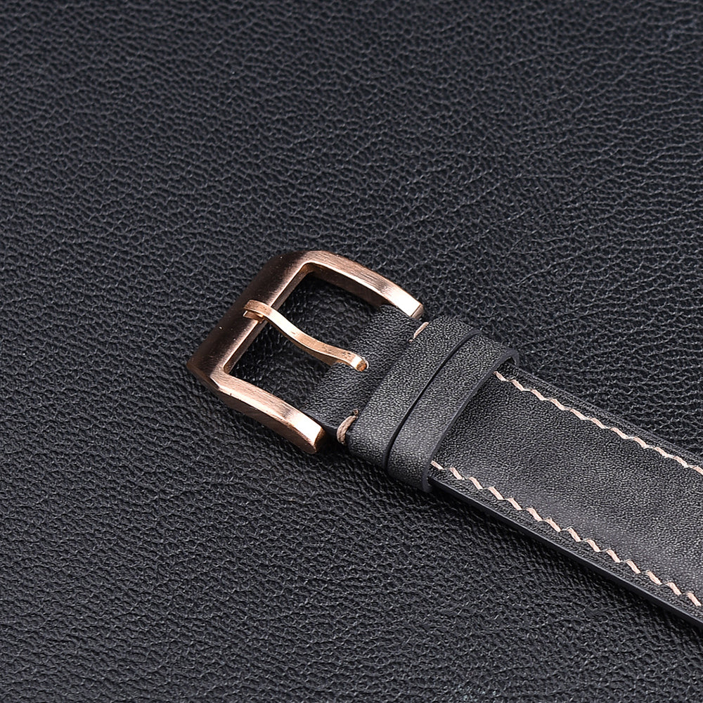 HUASUO 38mm Luxury Bronze Lacquerware Dail Pilot Watch