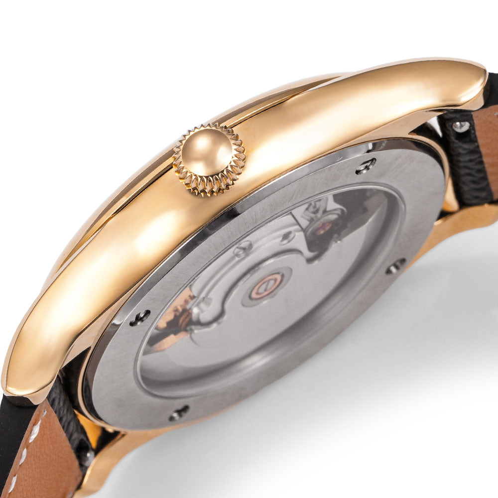 HUASUO New 38mm Business Men Watch Tiger Eye Stone Dial Watch
