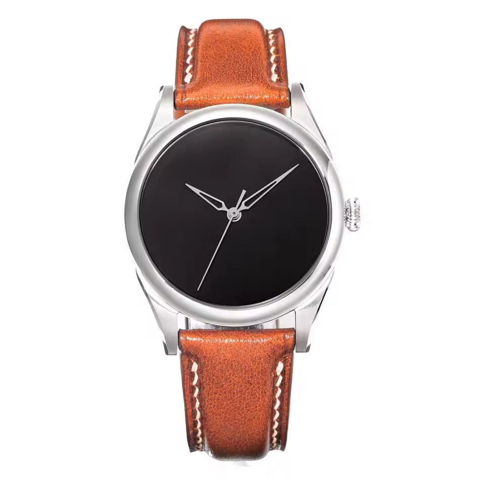 HUASUO New 38mm Business Men Watch Tiger Eye Stone Dial Watch