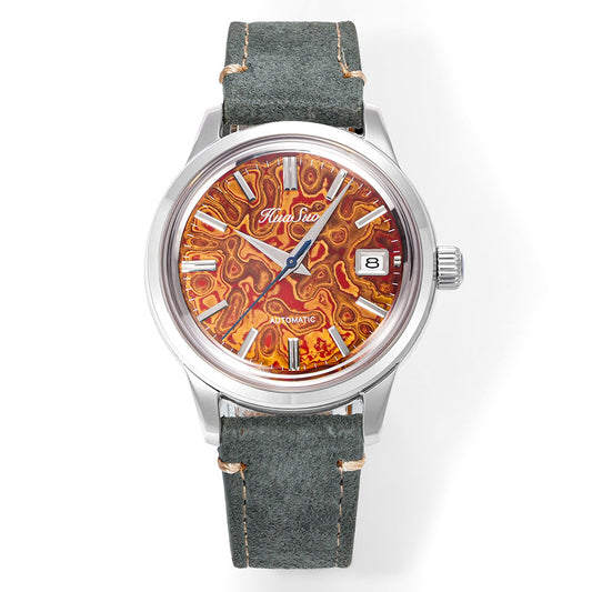 HUASUO 39mm NH35 Men's Handmade Lacquer Dial Watches