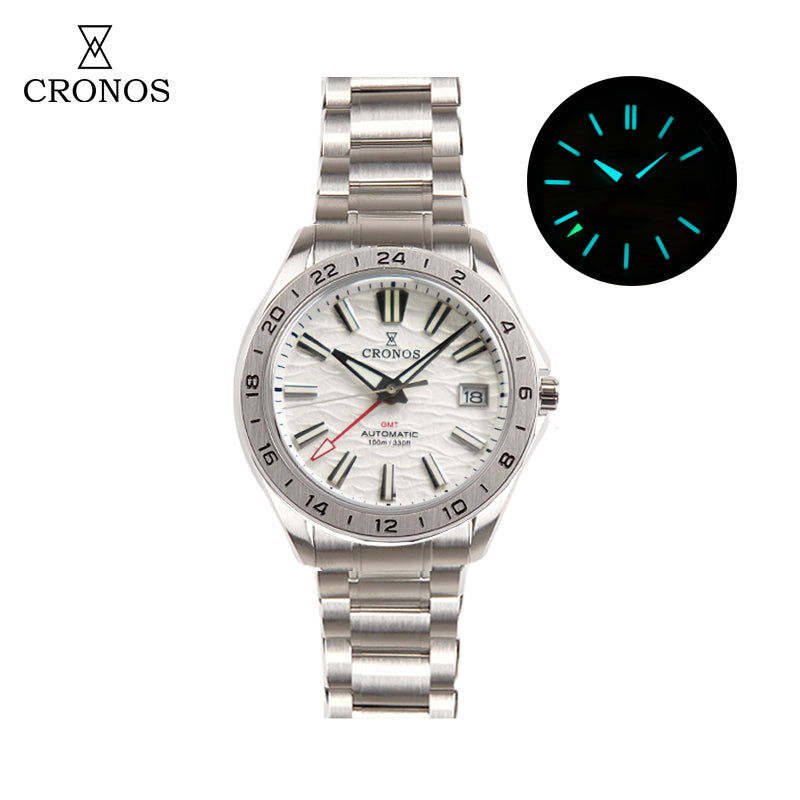 Cronos 39mm GS GMT NH34 Mechanical Men Watch L6029