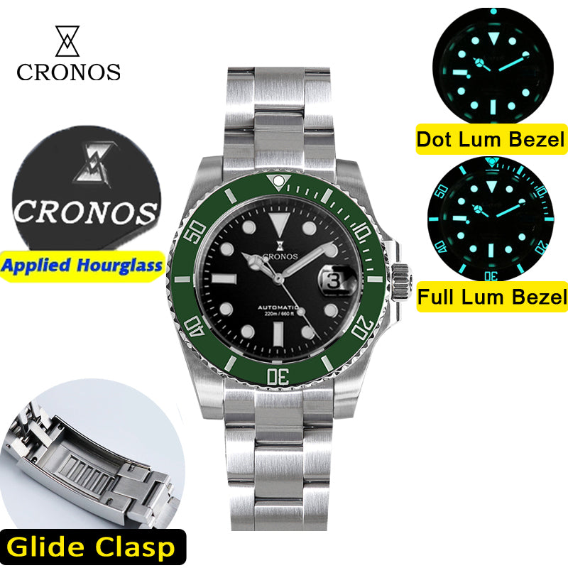 Cronos New 40mm Miyota9015 Diver Men Watches L6045