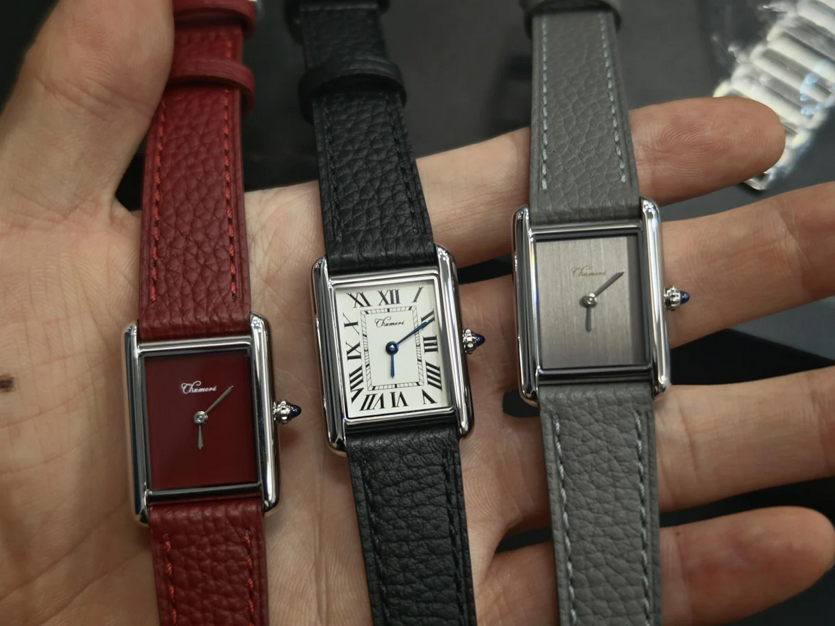 Chameri CH03 Compact 22mm Swiss Ronda 762 Rectangular Dress Watch