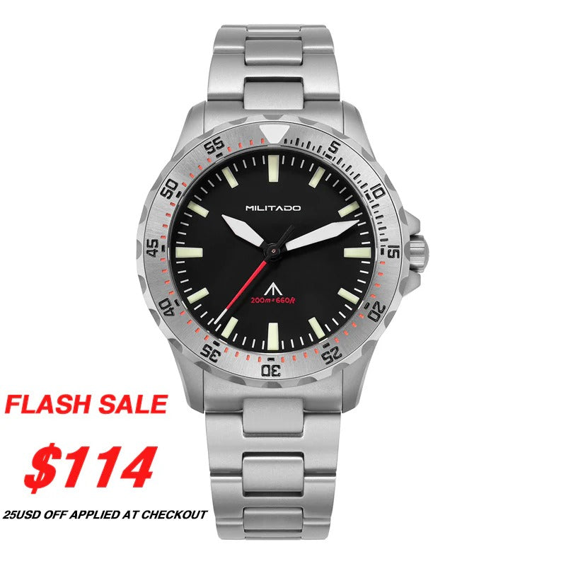 Militado ML16 39mm Sapphire Quartz Field Diver Watch