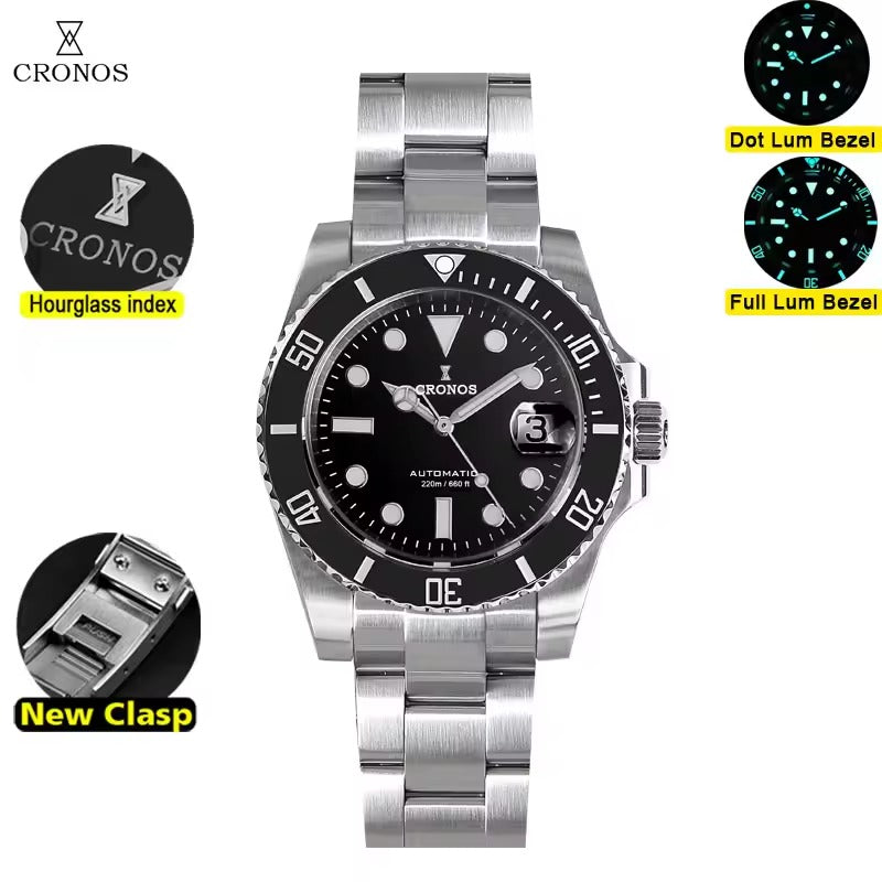 Cronos New 40mm Miyota9015 Diver Men Watches L6045