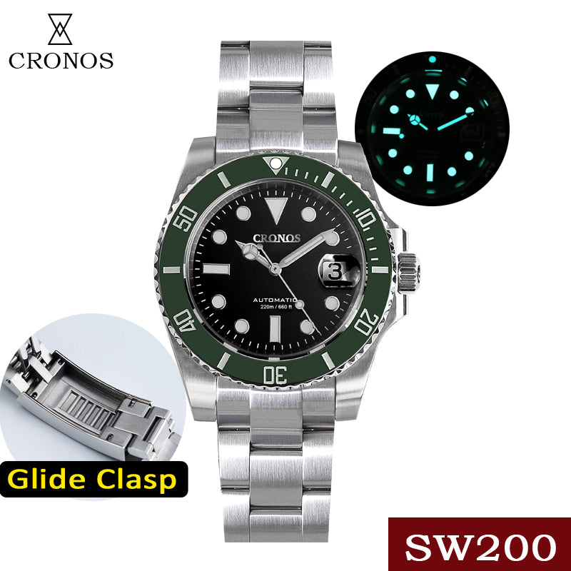 Cronos Water Ghost Luxury Dive Watch SW200 Movement L6005