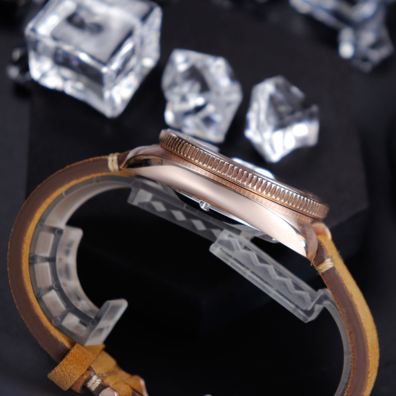Cronos Turtle Men Bronze Automatic PT5000 and SW200 Crystal Watch L6006