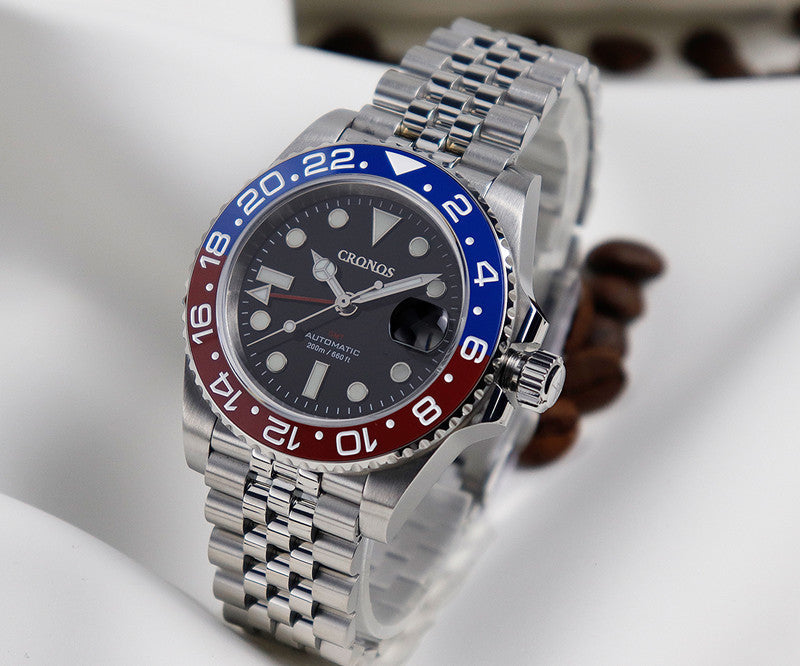 ★★US Warehouse★★Cronos NH34 GMT Automatic Men Watch L6020M