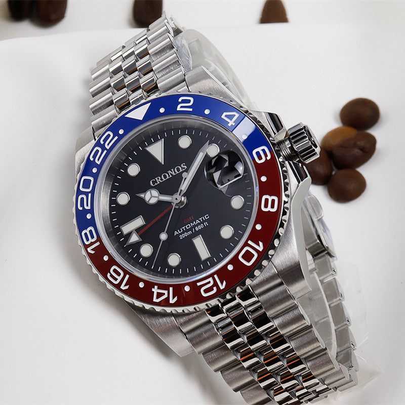 ★★US Warehouse★★Cronos NH34 GMT Automatic Men Watch L6020M