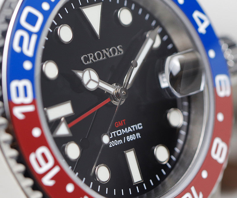 ★★US Warehouse★★Cronos NH34 GMT Automatic Men Watch L6020M