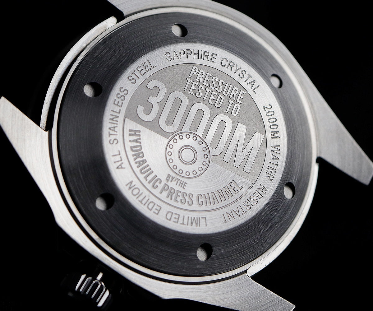 Cronos 44mm Sub Diver 2000 Meters Watch L6009M