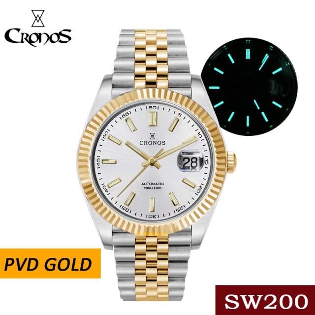 Cronos Date Luxury PVD Men Watch L6010M