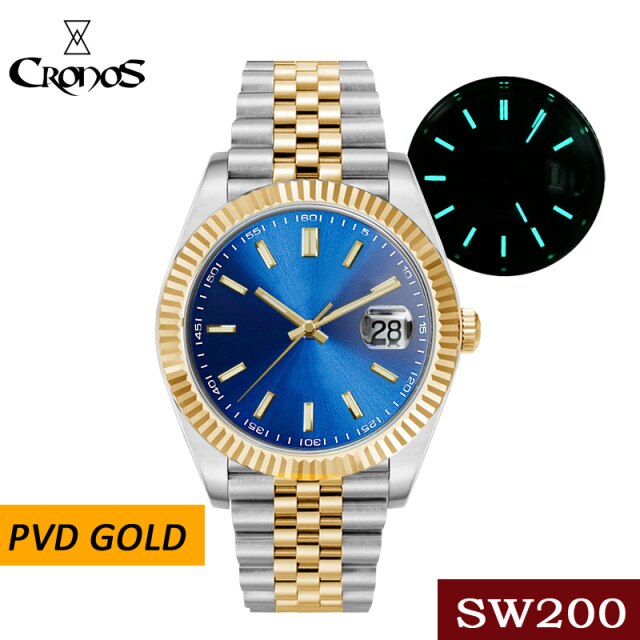 Cronos Date Luxury PVD Men Watch L6010M