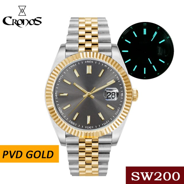 Cronos Date Luxury PVD Men Watch L6010M