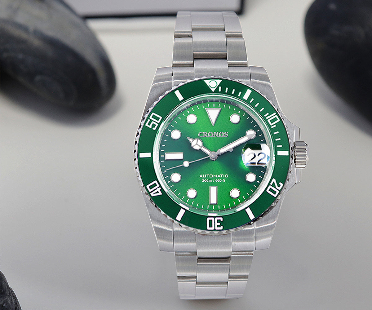 Cronos 2.5x Water Ghost NH35 Dive Watch L6015 with Calendar