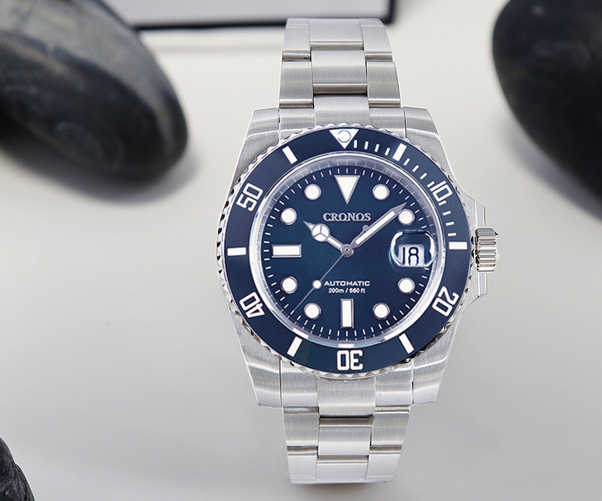 Cronos 2.5x Water Ghost NH35 Dive Watch L6015 with Calendar