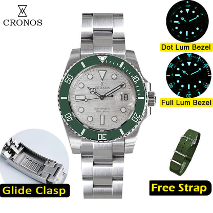 Cronos Water Ghost Luxury Dive Watch L6005 PT5000 movement with Calendar-Special Dial Patterm