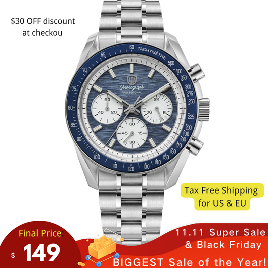 🔥11.11&Black Friday🔥Watchdives WD1864 CAMBRIC 42mm VK63 Chronograph Watch