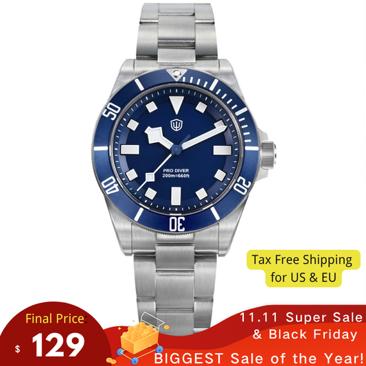 🔥11.11&Black Friday🔥Watchdives WD1969B PRO 38mm VH31 Dive Watch