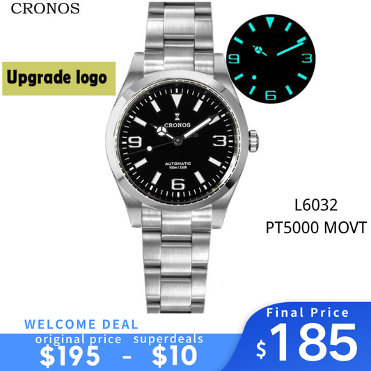 Cronos 36mm Explore PT5000 Automatic Watch L6032