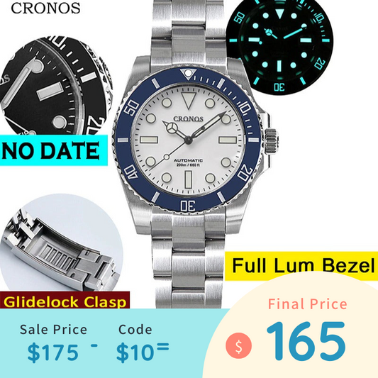 Cronos No Date NH35 Sub Diver Watch L6015M