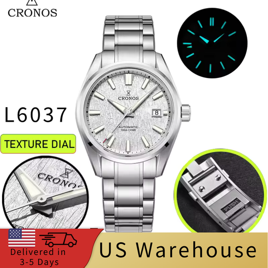 ★★US Warehouse★★Cronos Men Watch 39mm Automatic Watches L6037M