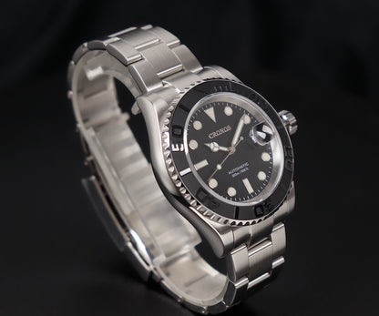 Cronos 2.5x Water Ghost Sub Dive Watch L6018 Fully Brushed Bracelet