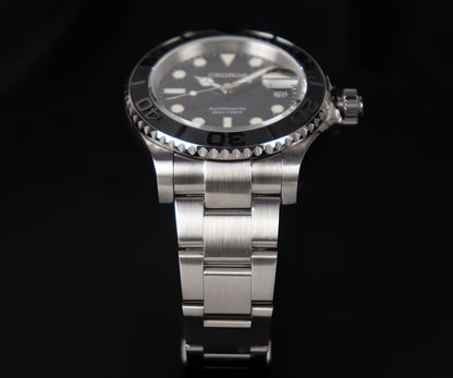 ★11.11 Sale★Cronos 2.5x Water Ghost Sub Dive Watch L6018 Fully Brushed Bracelet