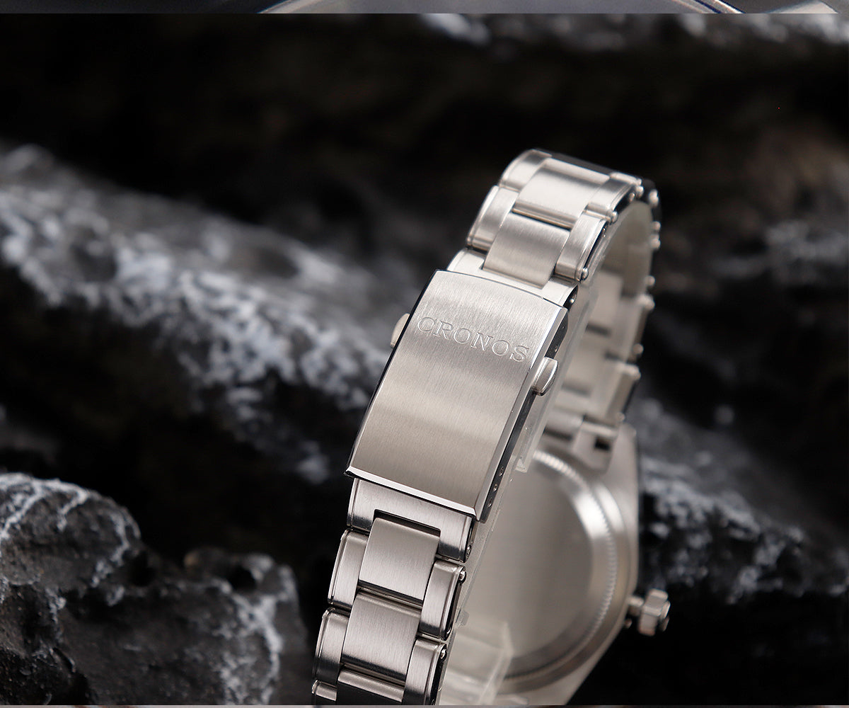 Cronos BB39 PT5000/SW200 Snowflake Automatic Watch L6026-Riveted bracelet