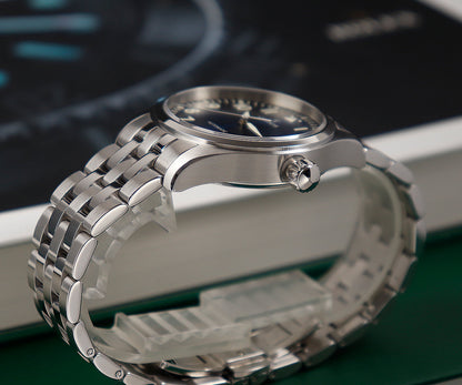 ★Limited Offer★Cronos 39mm Vintage Pilot Mechanical Men Watch 5links Bracelet L6012
