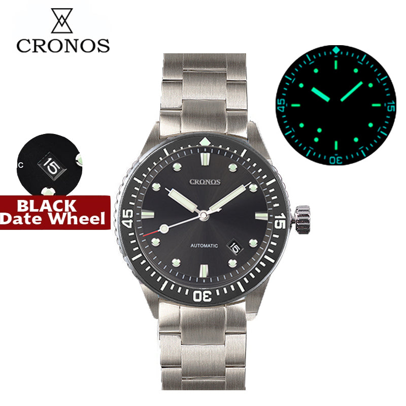 SUGESS Japan NH35A Movement Military Mechanical Watch For Men Chronograph  Clock Sapphire Waterproof Luminous Date שעון