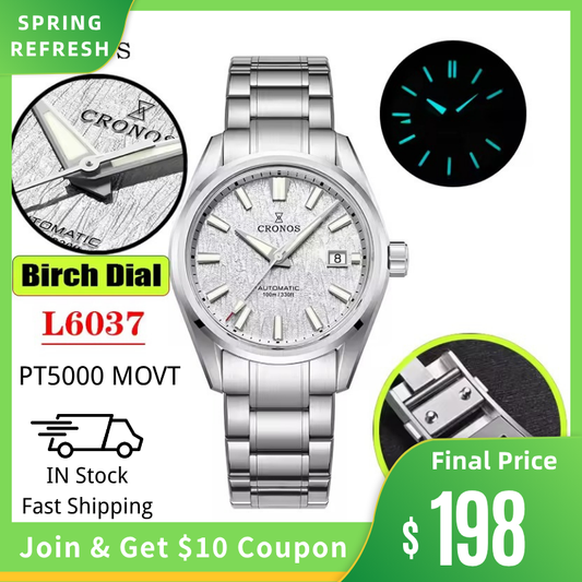 Cronos Men Watch 39mm Automatic Watches L6037M