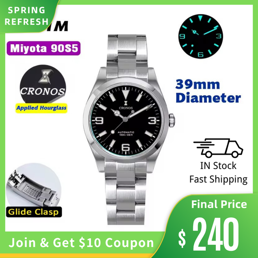 Cronos 39mm EX Miyota 90S5 / PT5000 Dive Watch L6041