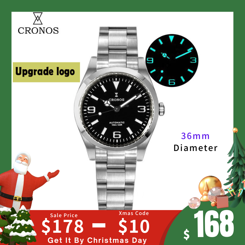 ★Xmas Sale★Cronos 36mm Explore PT5000 Automatic Watch L6032