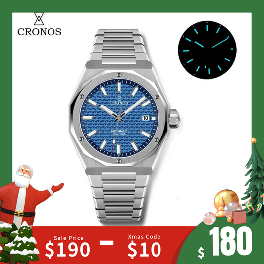 ★Xmas Sale★Cronos 39mm Skyline  PT5000 Automatic Men Watch L6028