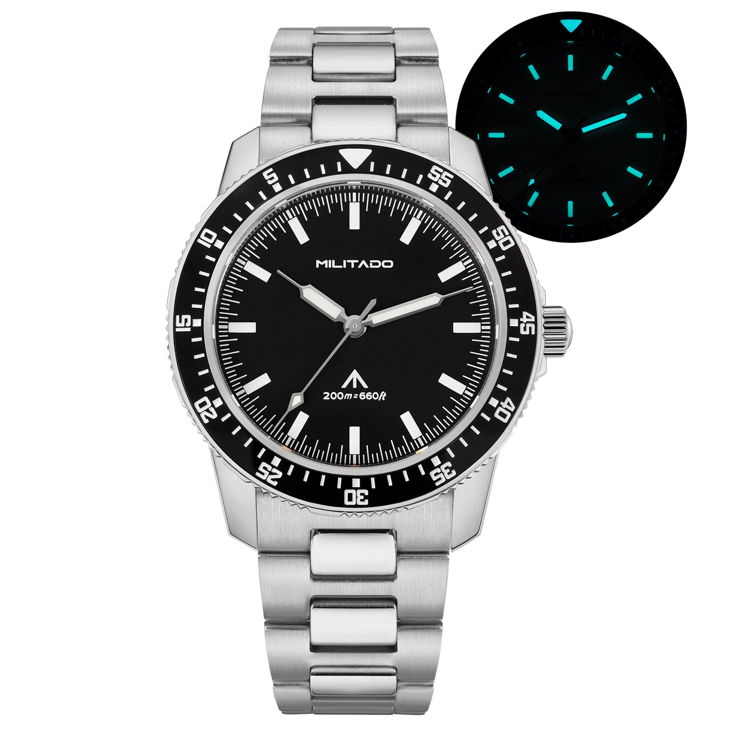 Militado 39.5mm Men Watch VH31 Sweeping Movt ML25
