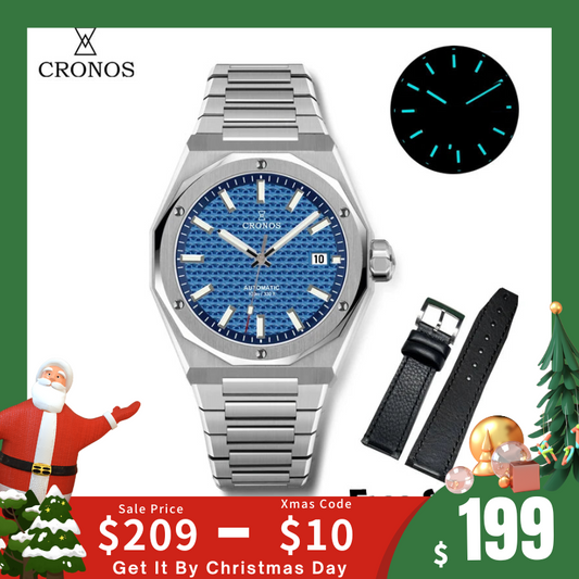 ★Xmas Sale★Cronos 39mm Skyline  PT5000 Automatic Men Watch L6028