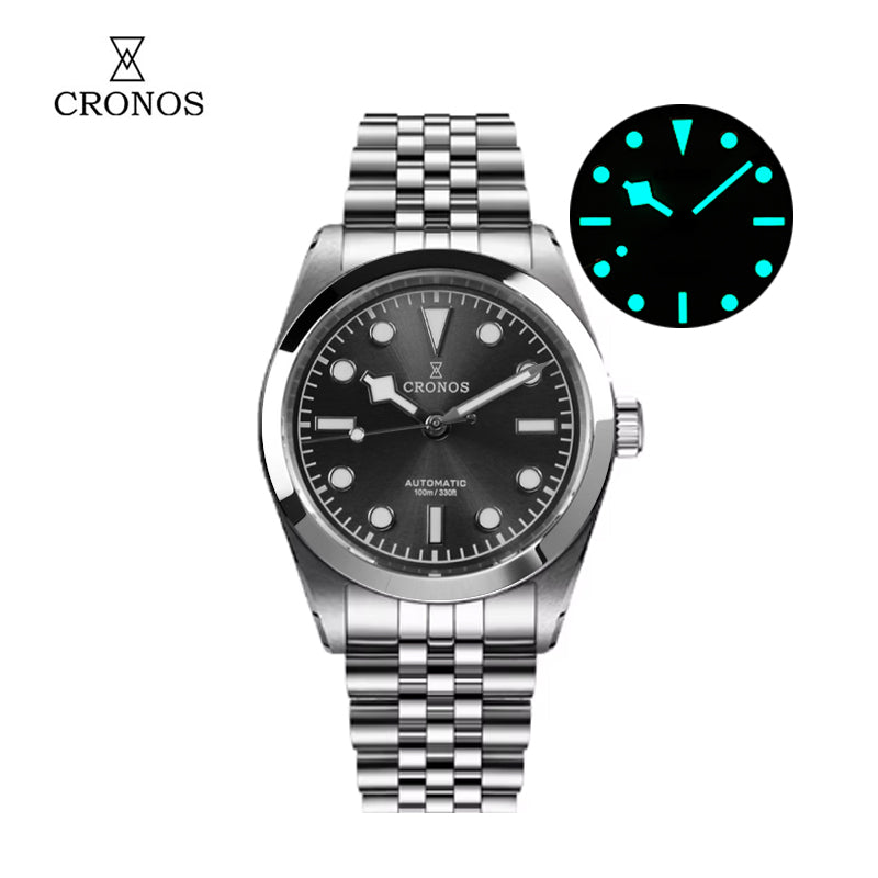 Cronos 39.5mm Snowflake Automatic PT5004 Miyota9015 Men Watch L6055 L6056