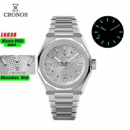 Cronos 39mm Miyota 9015/9s05  Men Watch L6038